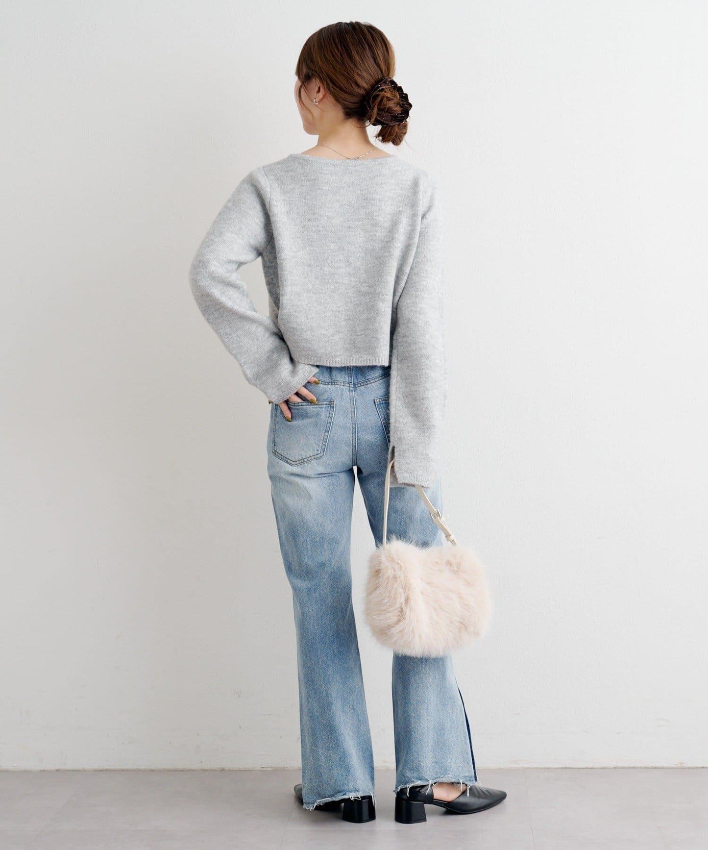 【4色可選】B 仿羊絨針織開衫