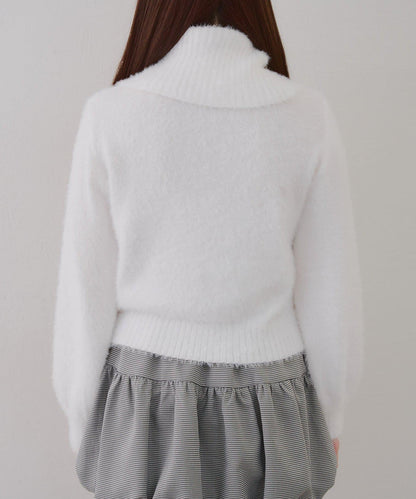 羽毛蕾絲繫帶套頭衫