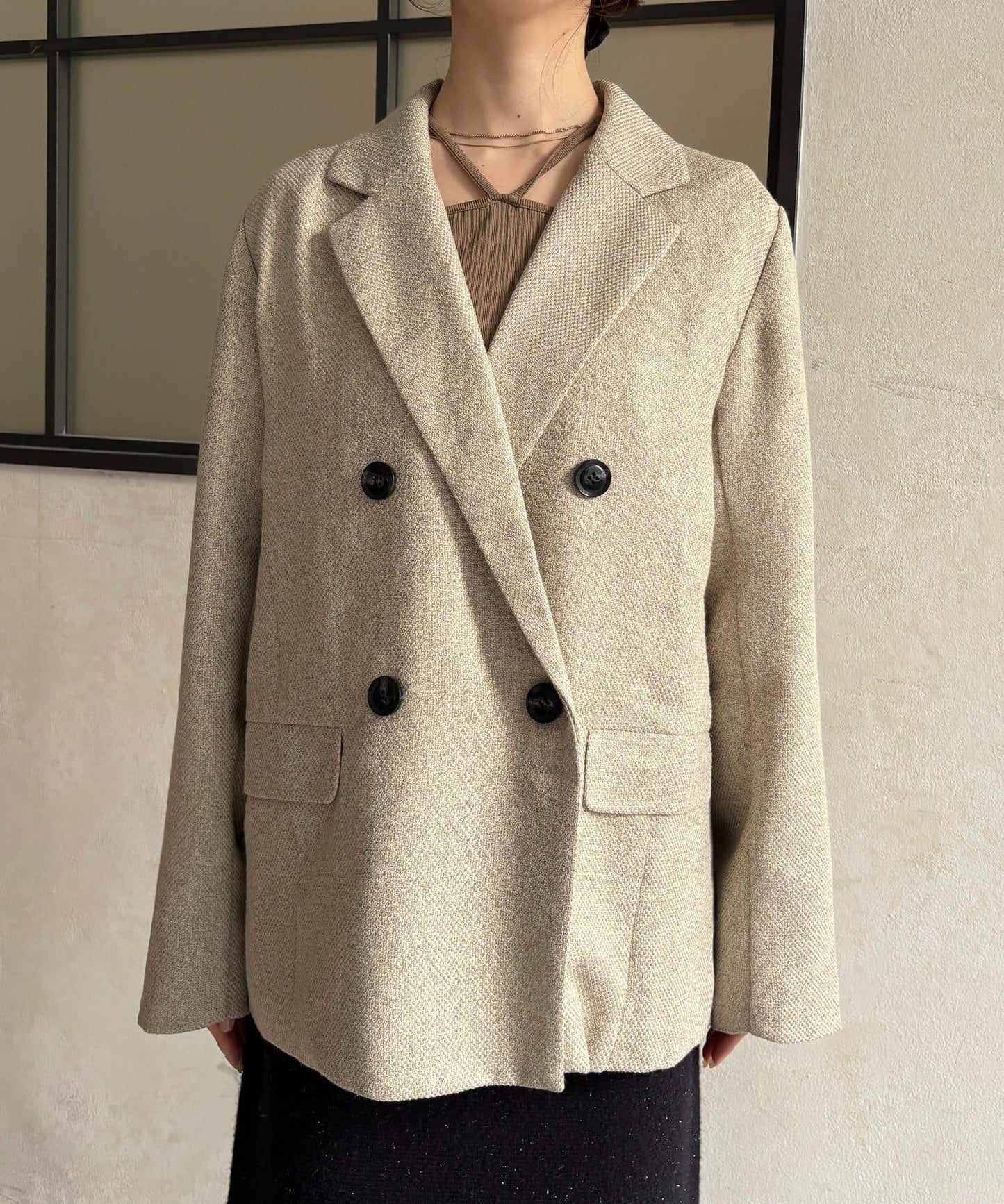 粗花呢西裝外套