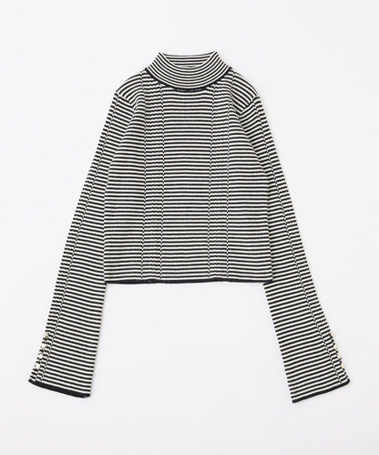 鏤空高領針織衫