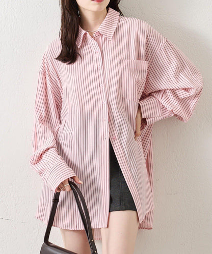 紐扣層疊寬鬆襯衫