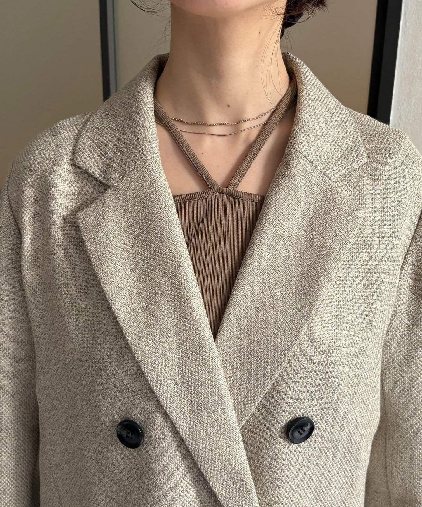 粗花呢西裝外套