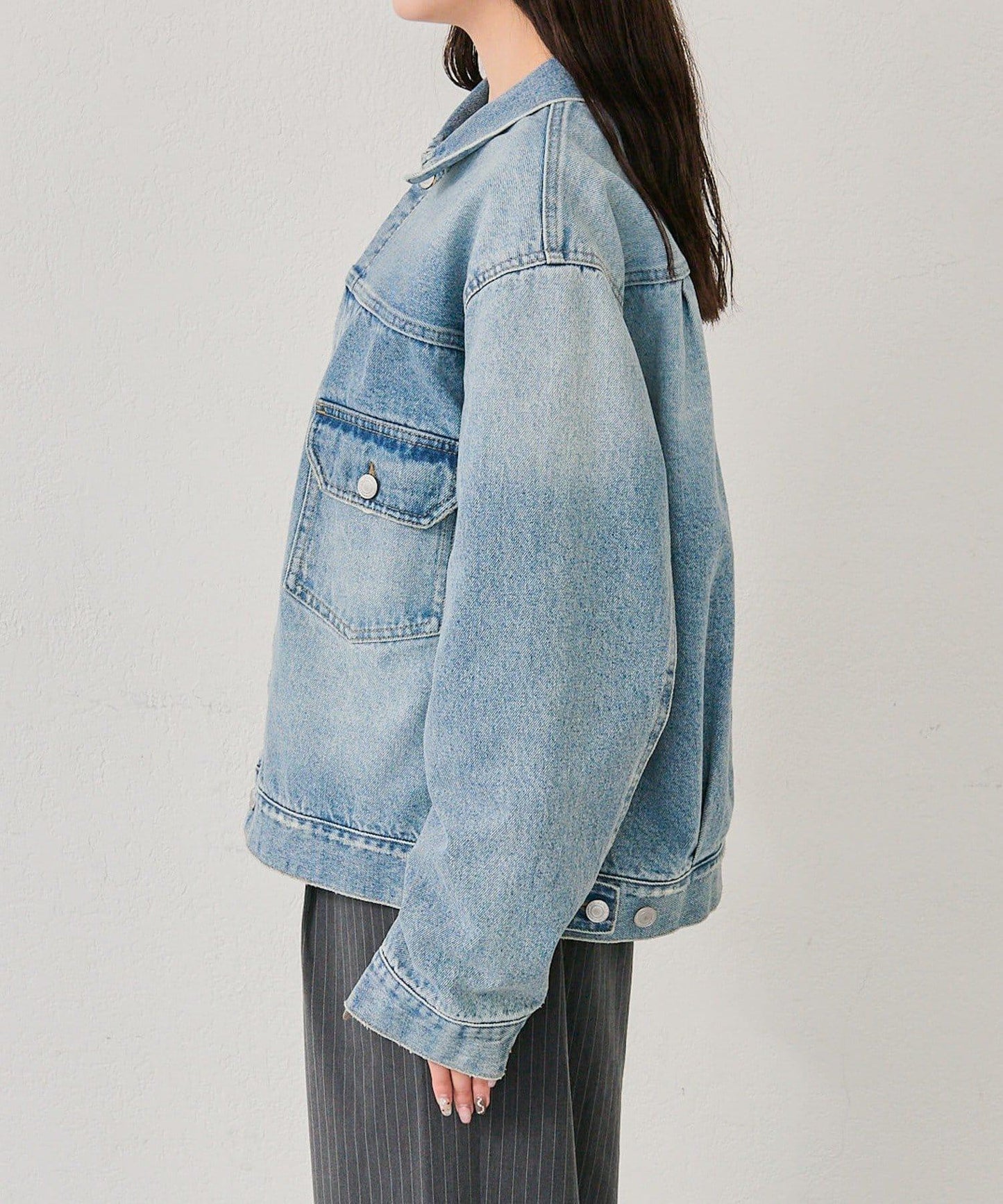 寬鬆牛仔夾克
