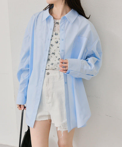 紐扣層疊寬鬆襯衫