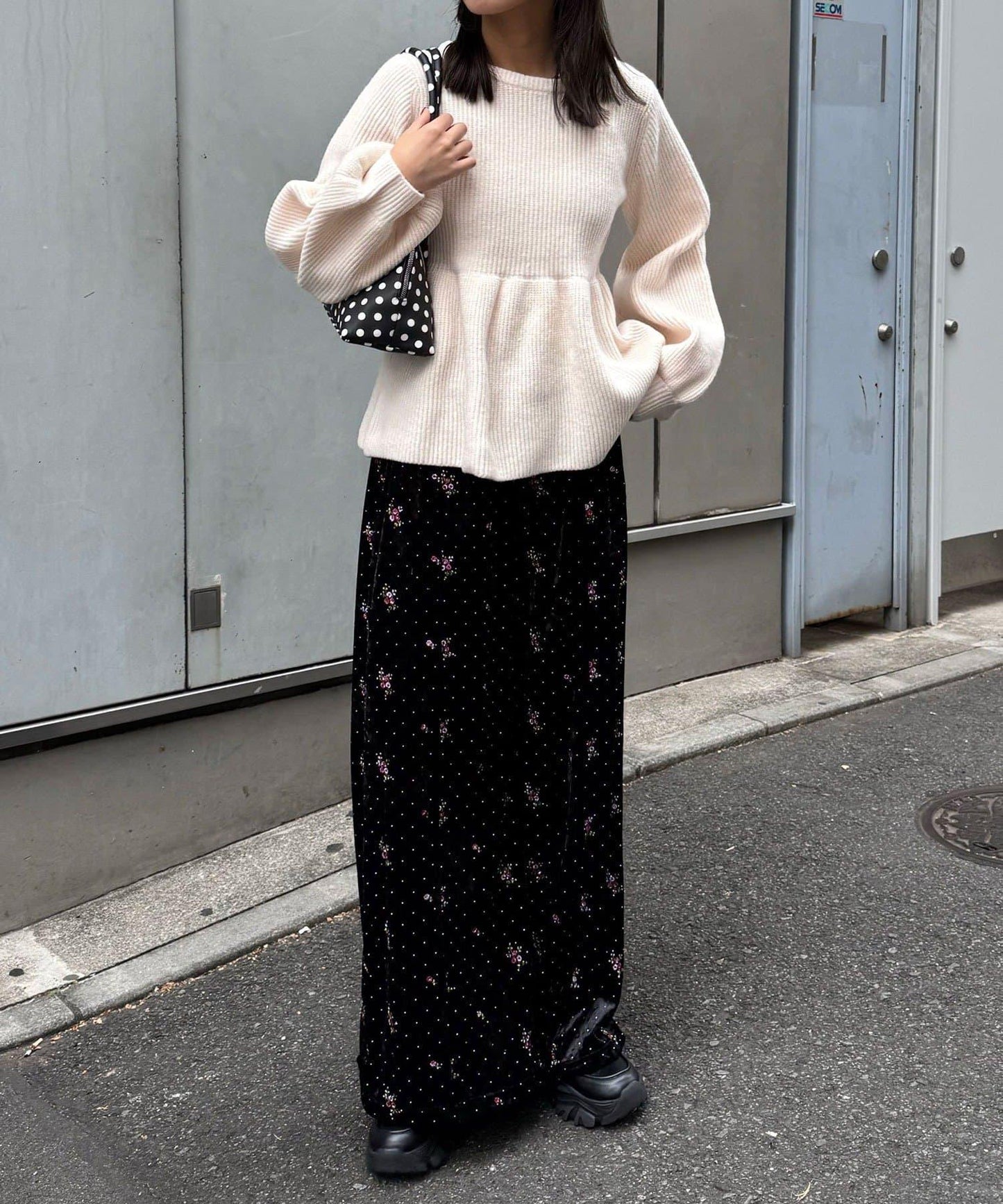 【neutral by ciaopanic】荷葉邊蝴蝶結針織衫