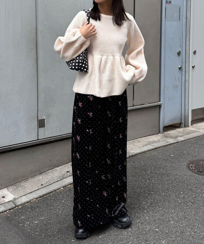 【neutral by ciaopanic】荷葉邊蝴蝶結針織衫