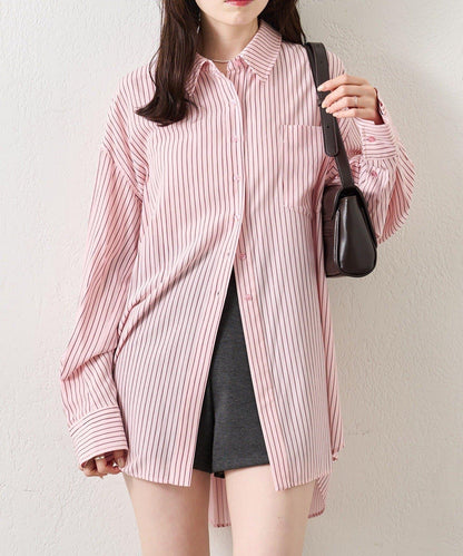 紐扣層疊寬鬆襯衫