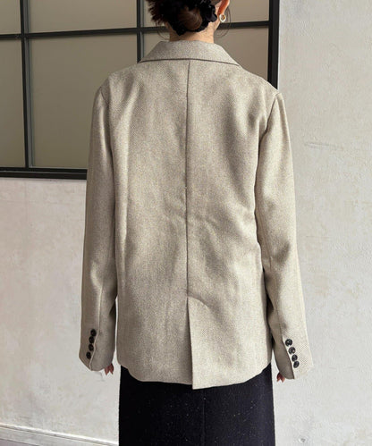 粗花呢西裝外套