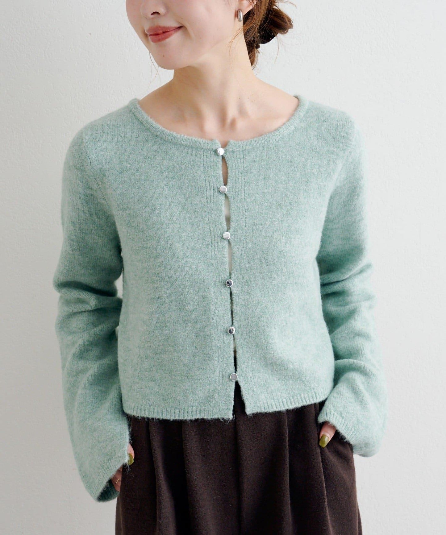 【4色可選】B 仿羊絨針織開衫