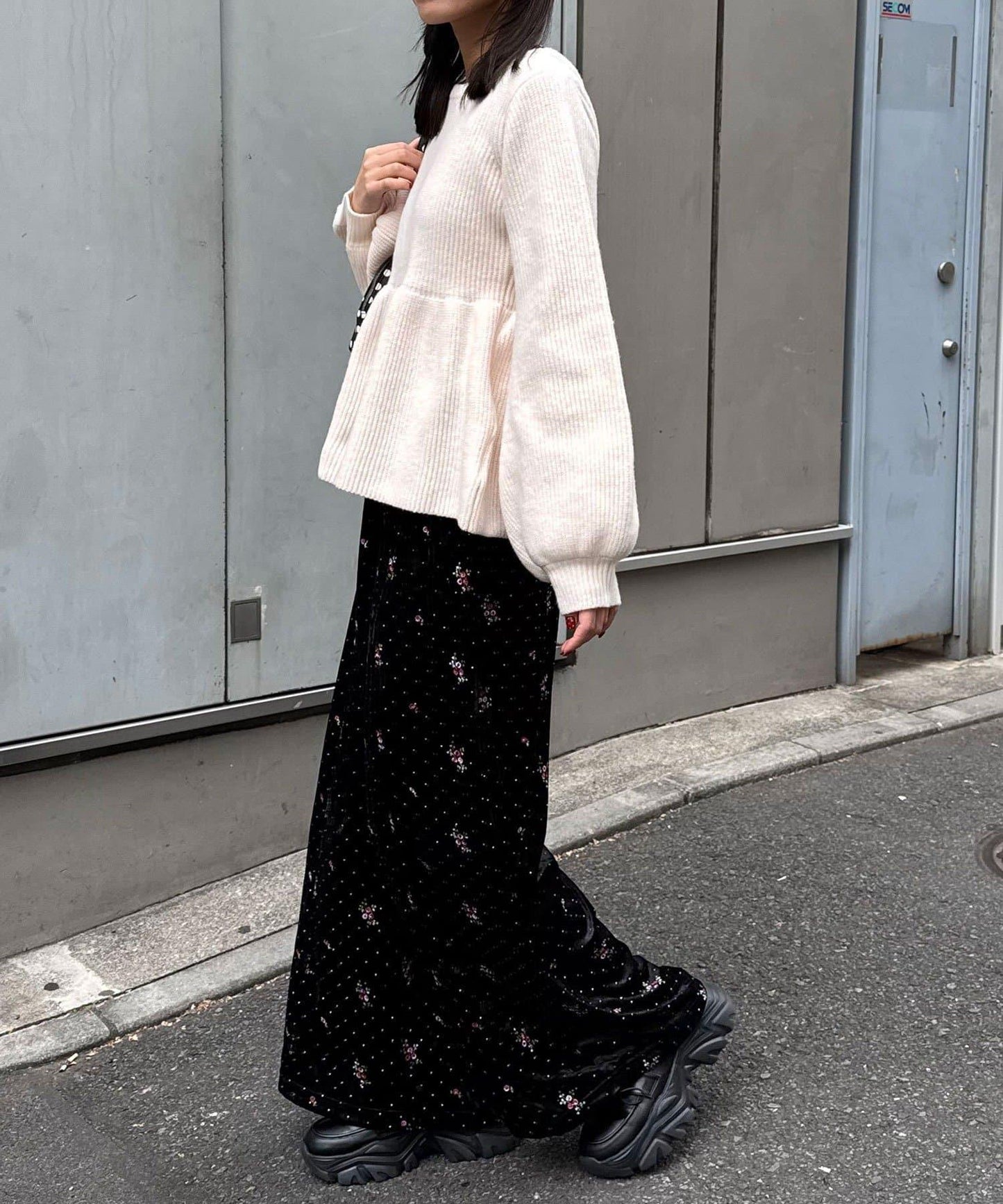 【neutral by ciaopanic】荷葉邊蝴蝶結針織衫