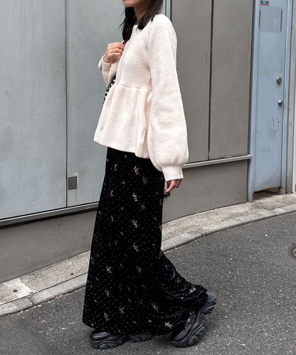 【neutral by ciaopanic】荷葉邊蝴蝶結針織衫