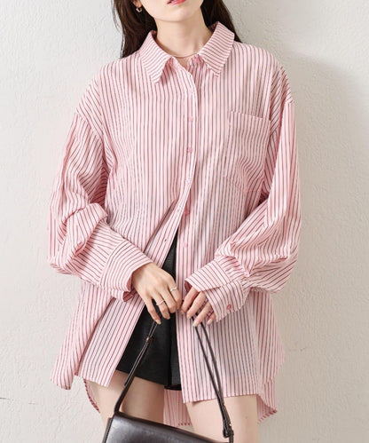 紐扣層疊寬鬆襯衫