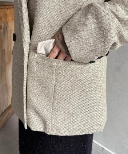 粗花呢西裝外套