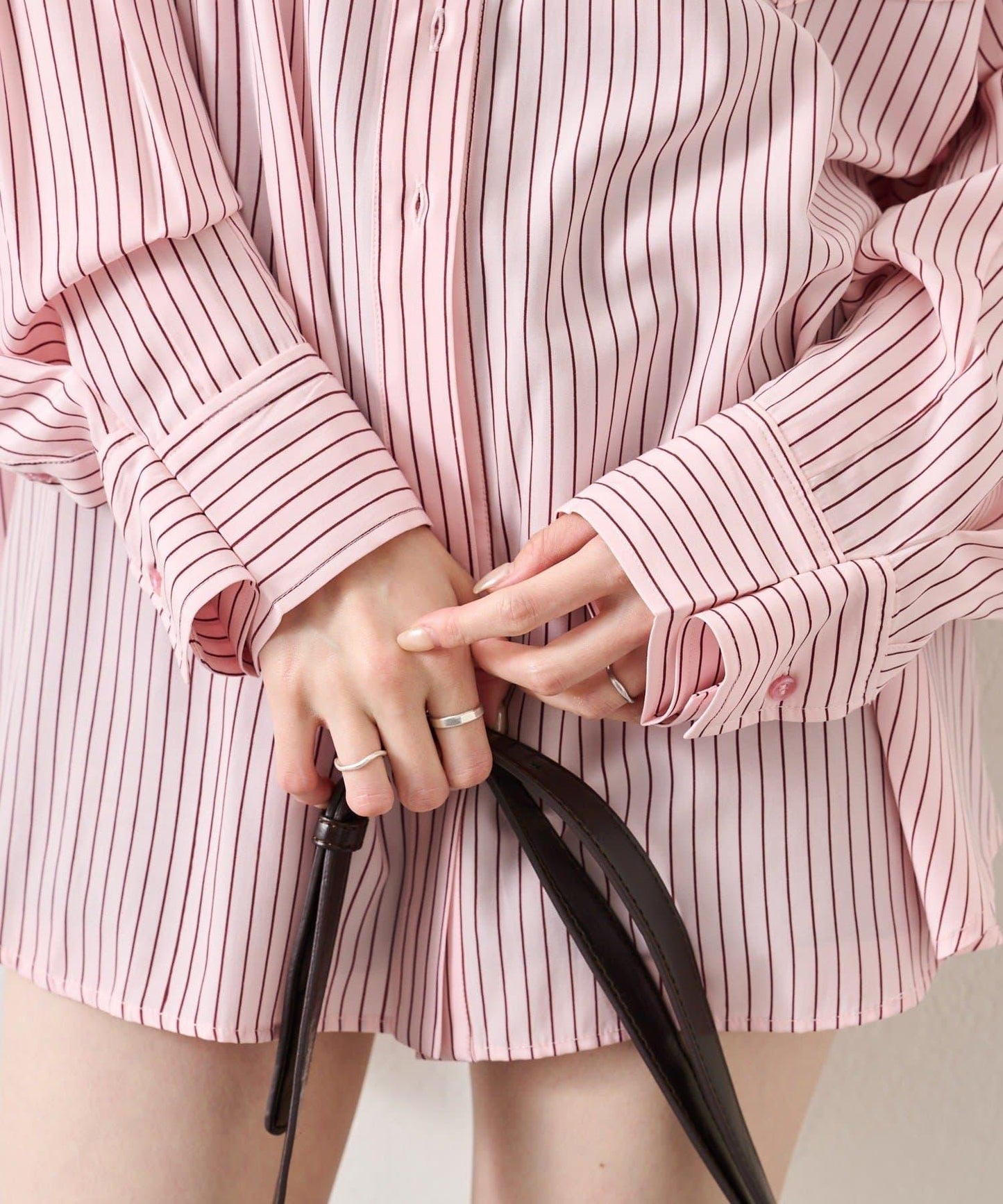 紐扣層疊寬鬆襯衫