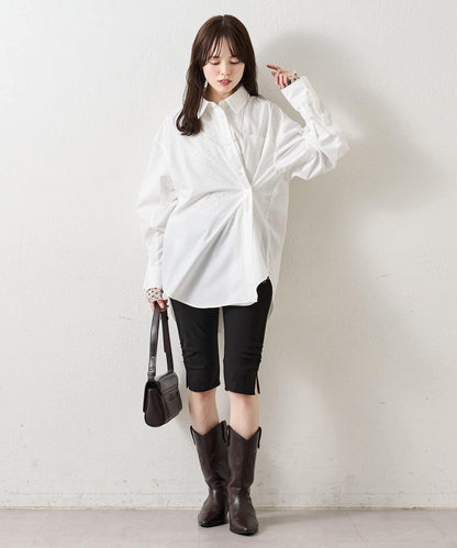 紐扣層疊寬鬆襯衫