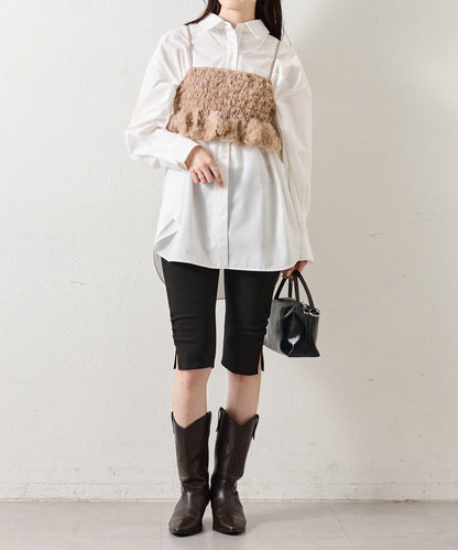 背部設計薄紗吊帶上衣