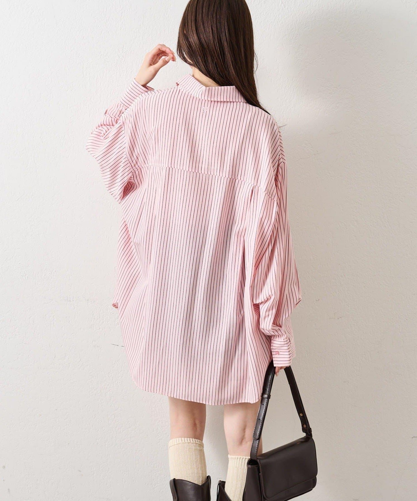 紐扣層疊寬鬆襯衫