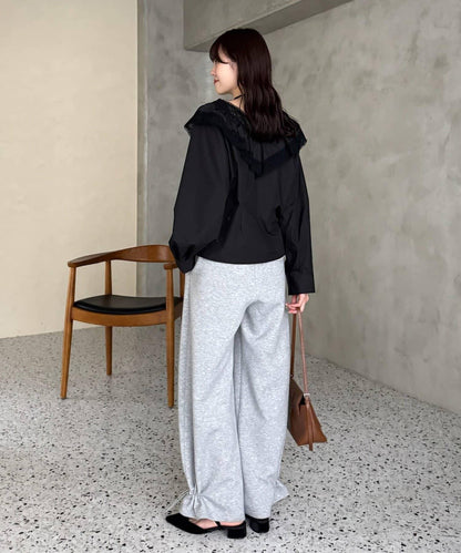 【@lily.s_y企畫】V型荷葉邊襯衫