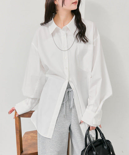 紐扣層疊寬鬆襯衫