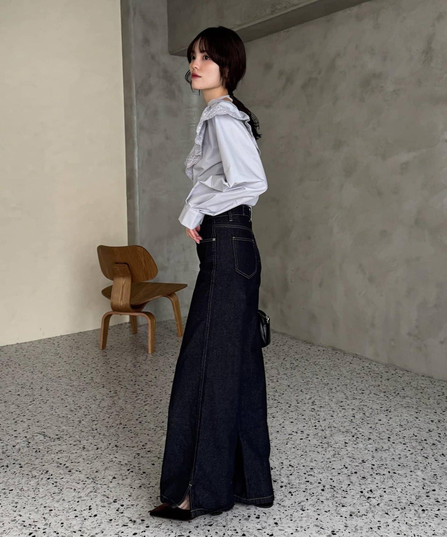 【@lily.s_y企畫】V型荷葉邊襯衫