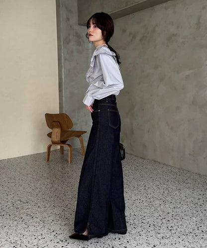 【@lily.s_y企畫】V型荷葉邊襯衫