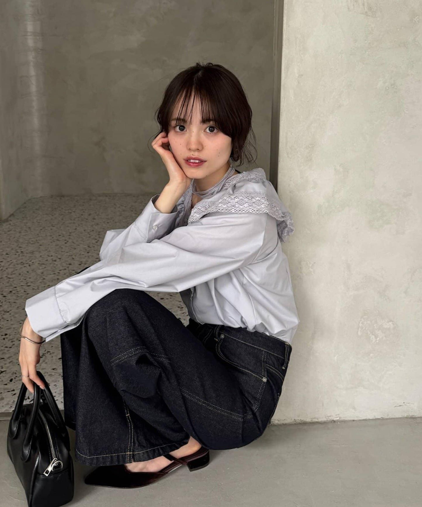 【@lily.s_y企畫】V型荷葉邊襯衫