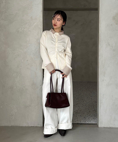 【@___s_m17企畫】條紋拼色假領針織衫