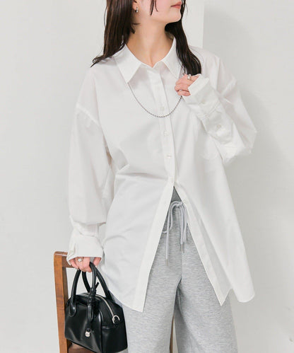 紐扣層疊寬鬆襯衫