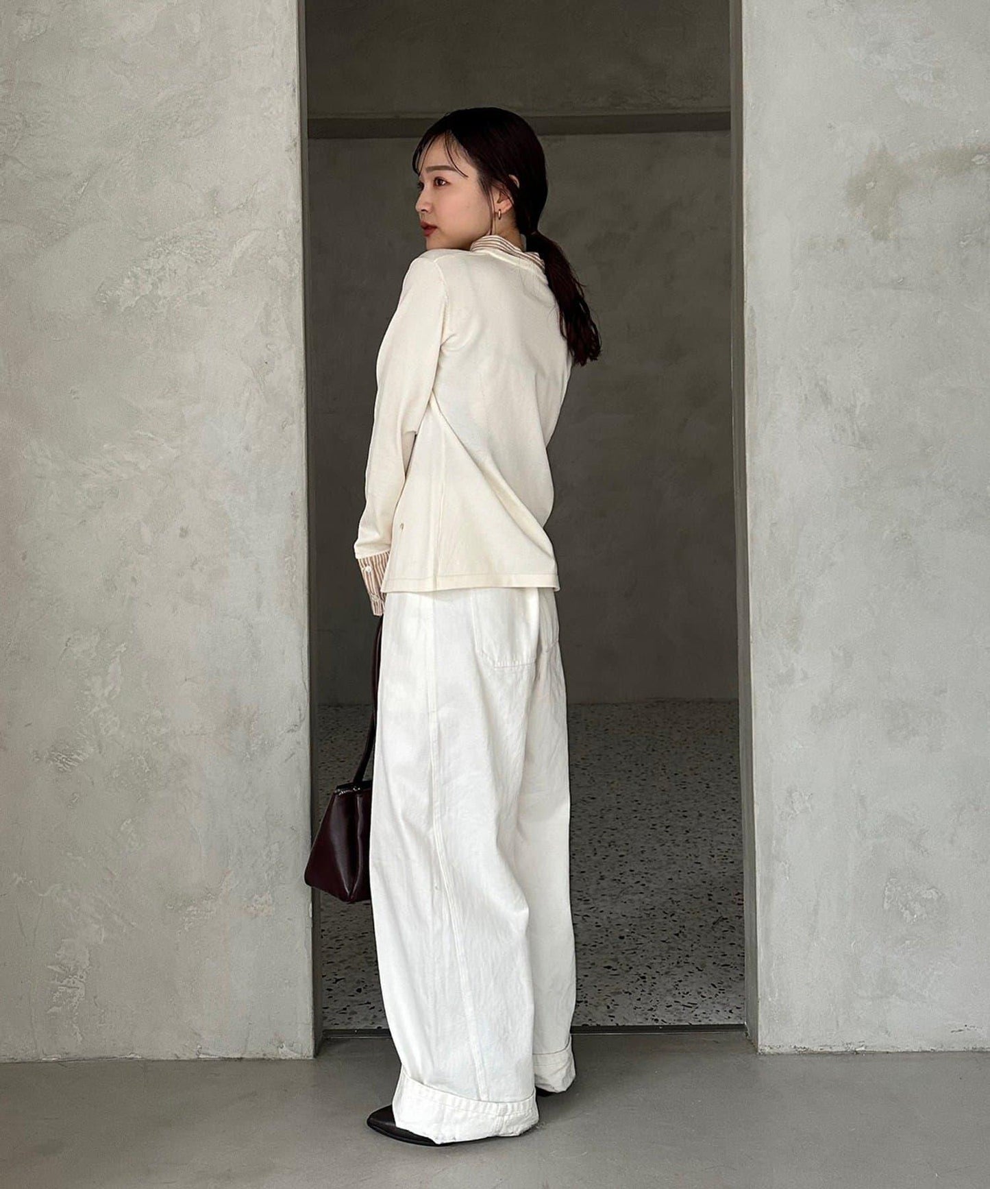 【@___s_m17企畫】條紋拼色假領針織衫