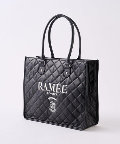 【復刻】帶有標誌刺繡的絎縫托特包