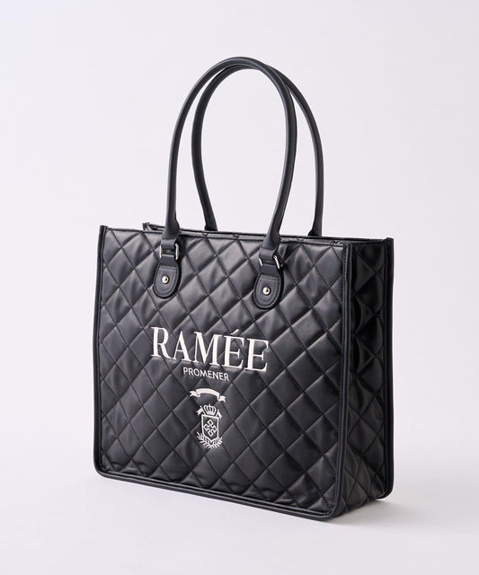 【復刻】帶有標誌刺繡的絎縫托特包