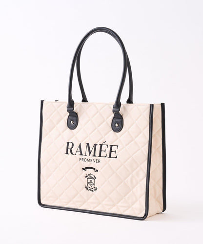 【復刻】帶有標誌刺繡的絎縫托特包