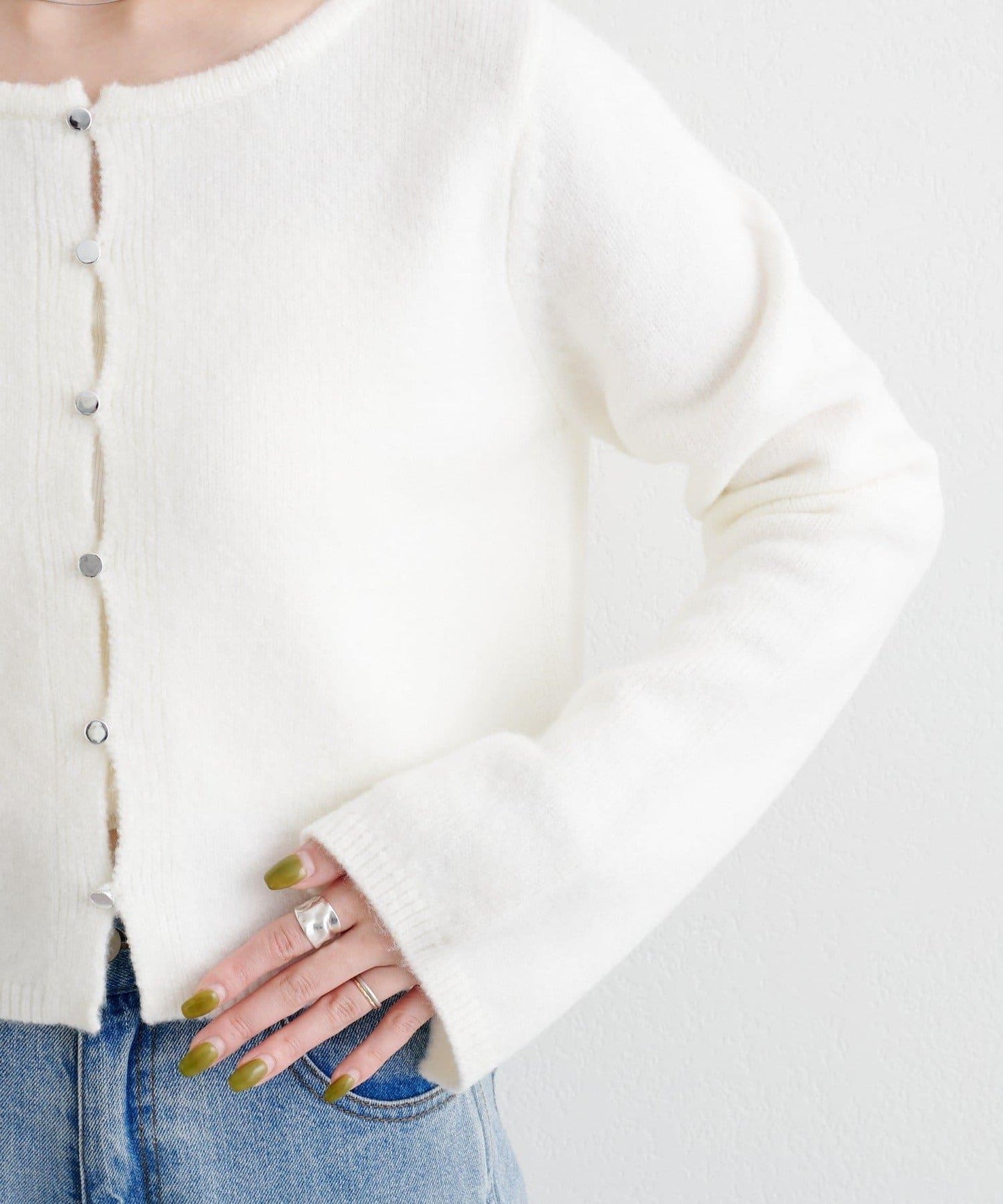 【4色可選】B 仿羊絨針織開衫