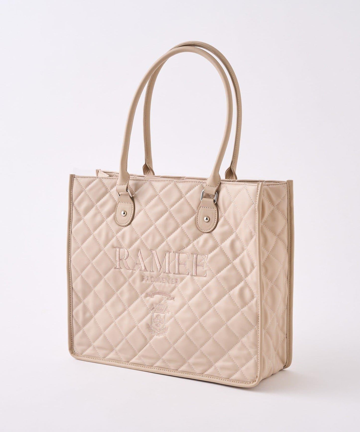 【復刻】帶有標誌刺繡的絎縫托特包