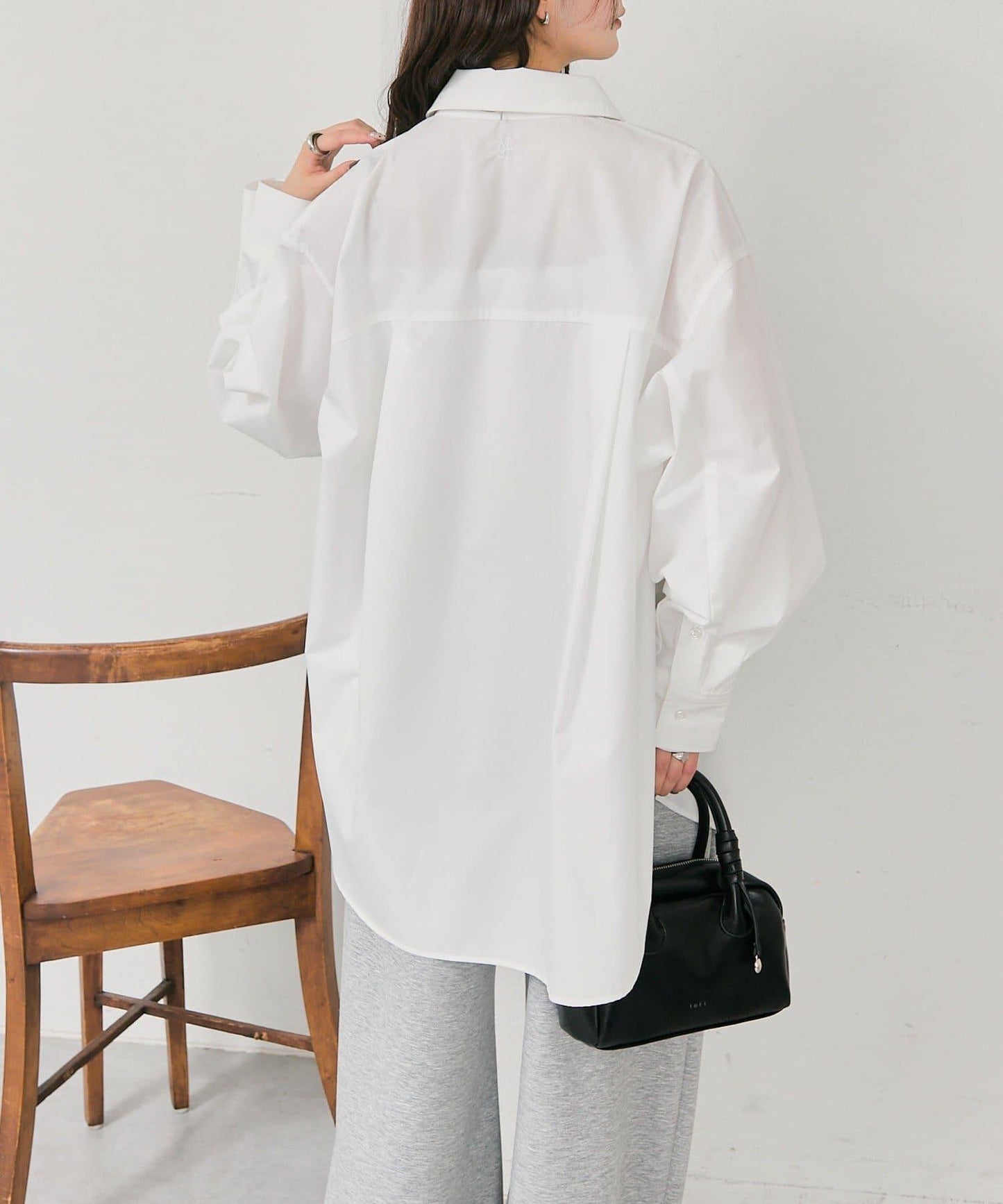 紐扣層疊寬鬆襯衫