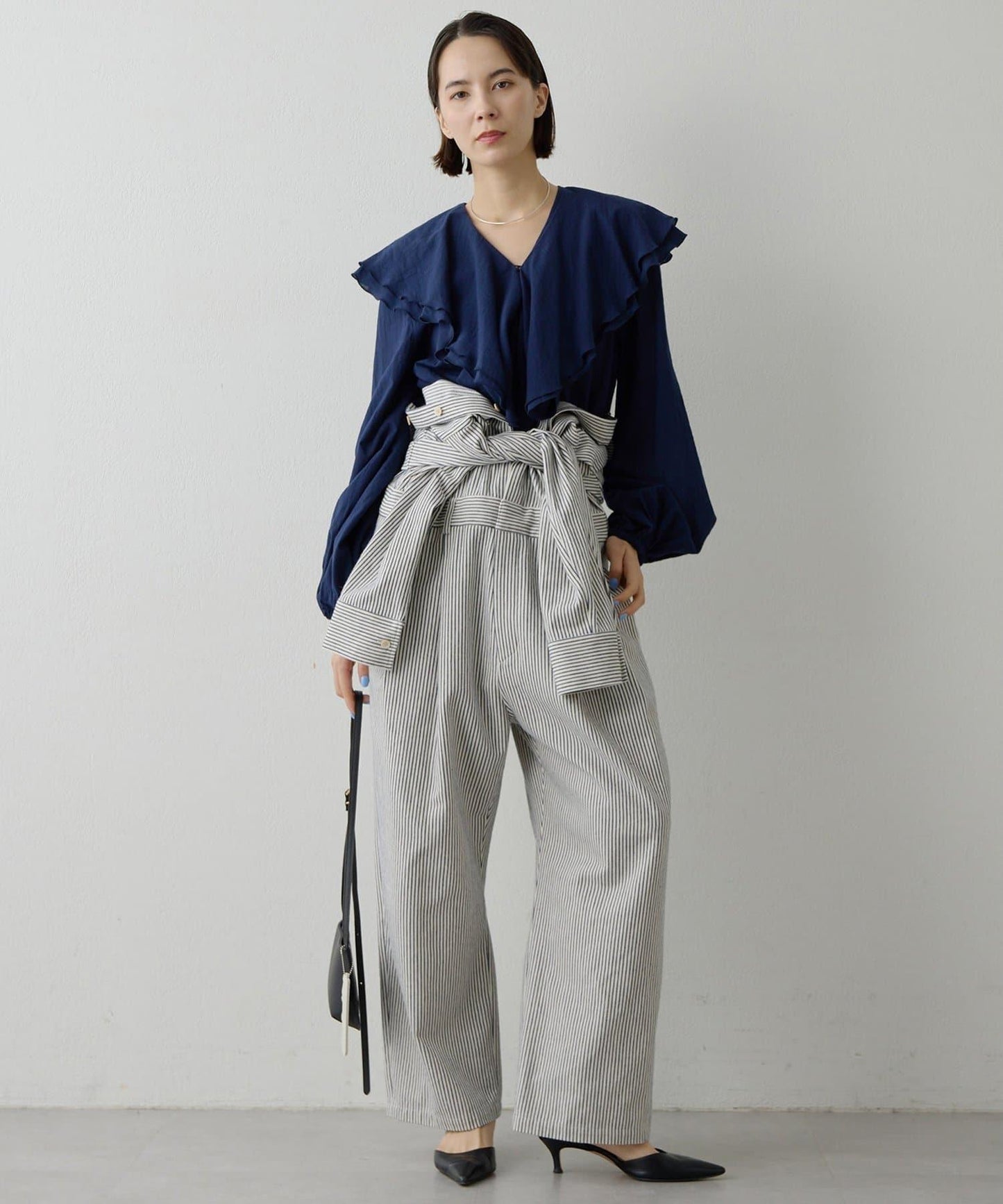 棉質荷葉邊襯衫