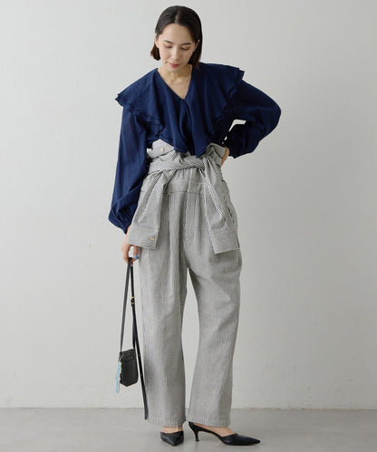 棉質荷葉邊襯衫