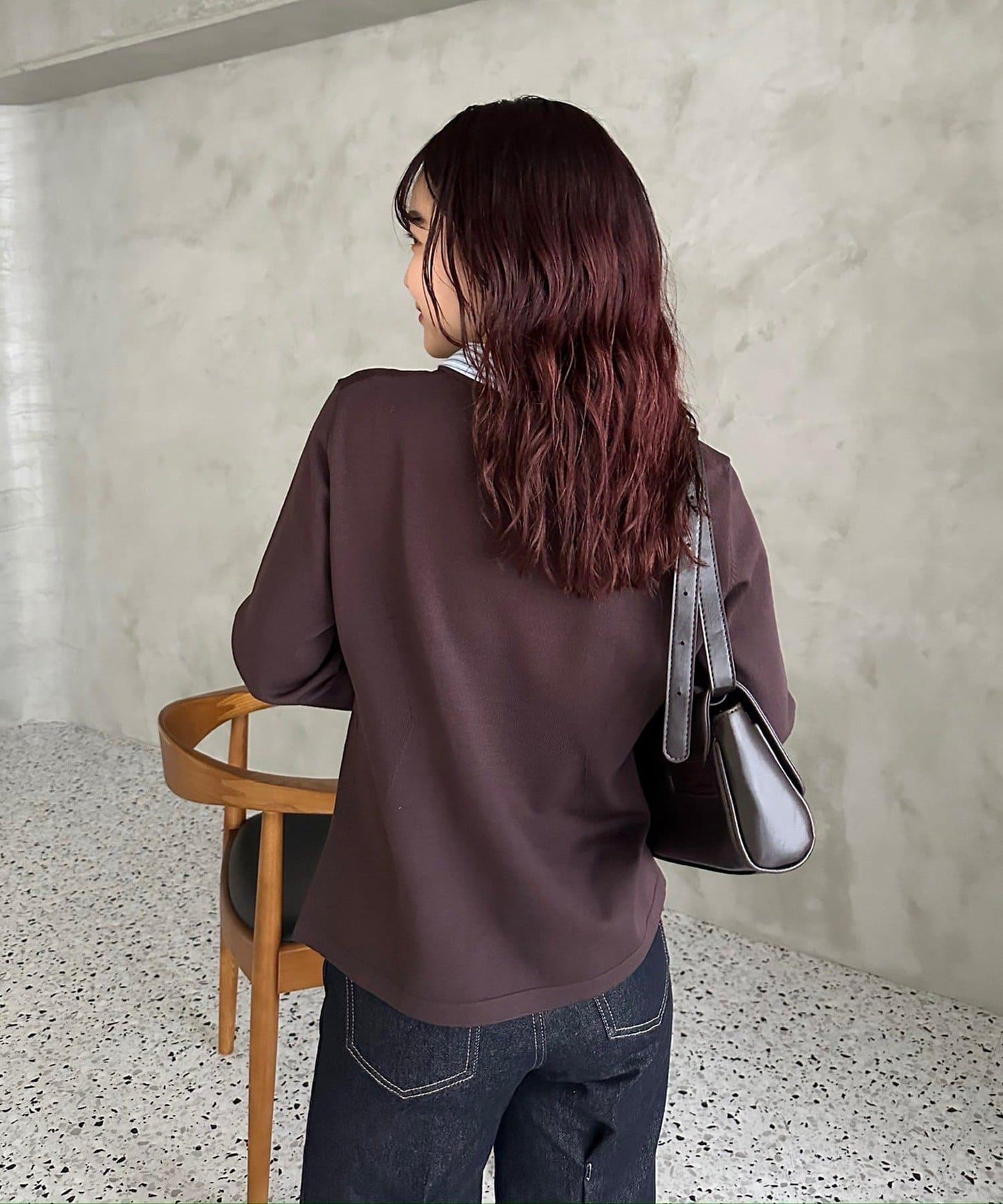 【@___s_m17企畫】條紋拼色假領針織衫