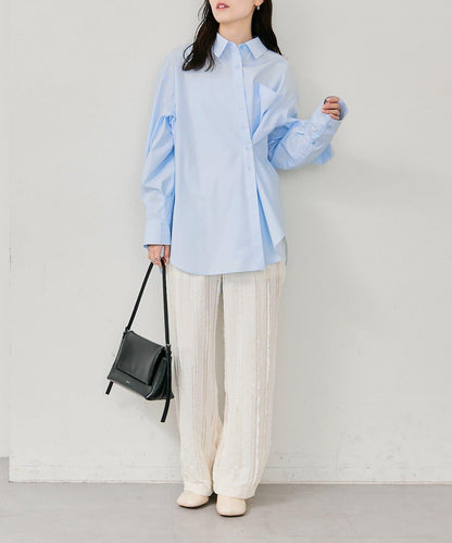 紐扣層疊寬鬆襯衫