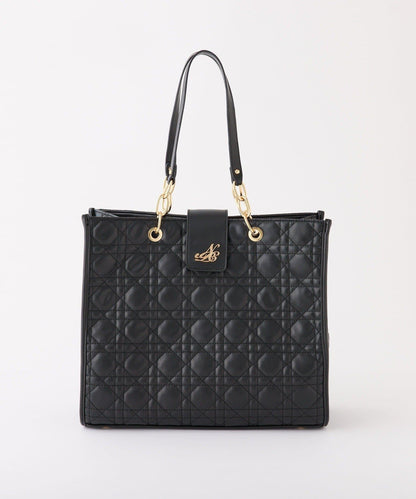 【復刻】帶徽章絎縫可摺疊托特包