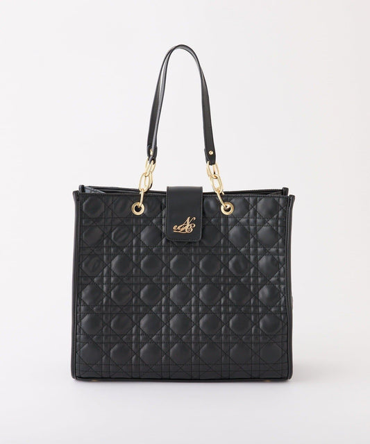 【復刻】帶徽章絎縫可摺疊托特包