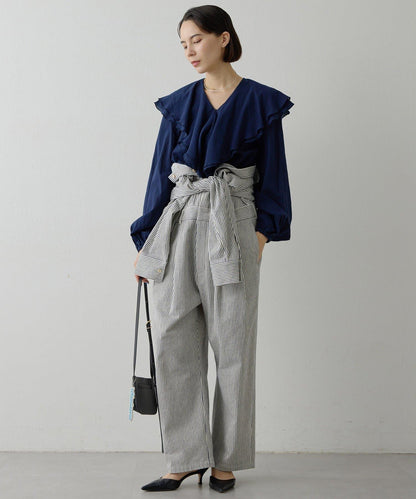 棉質荷葉邊襯衫