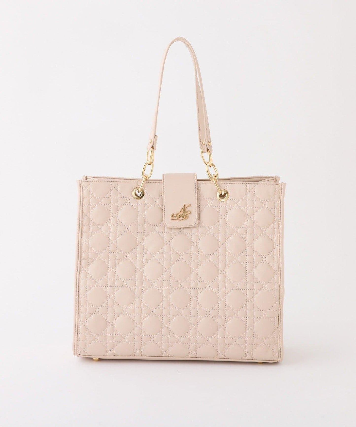 【復刻】帶徽章絎縫可摺疊托特包