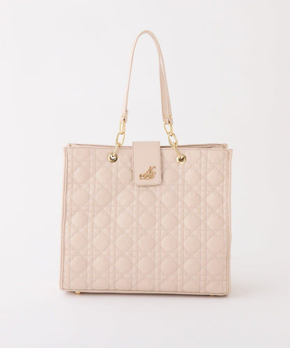 【復刻】帶徽章絎縫可摺疊托特包