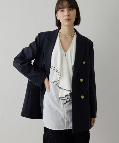 棉質荷葉邊襯衫