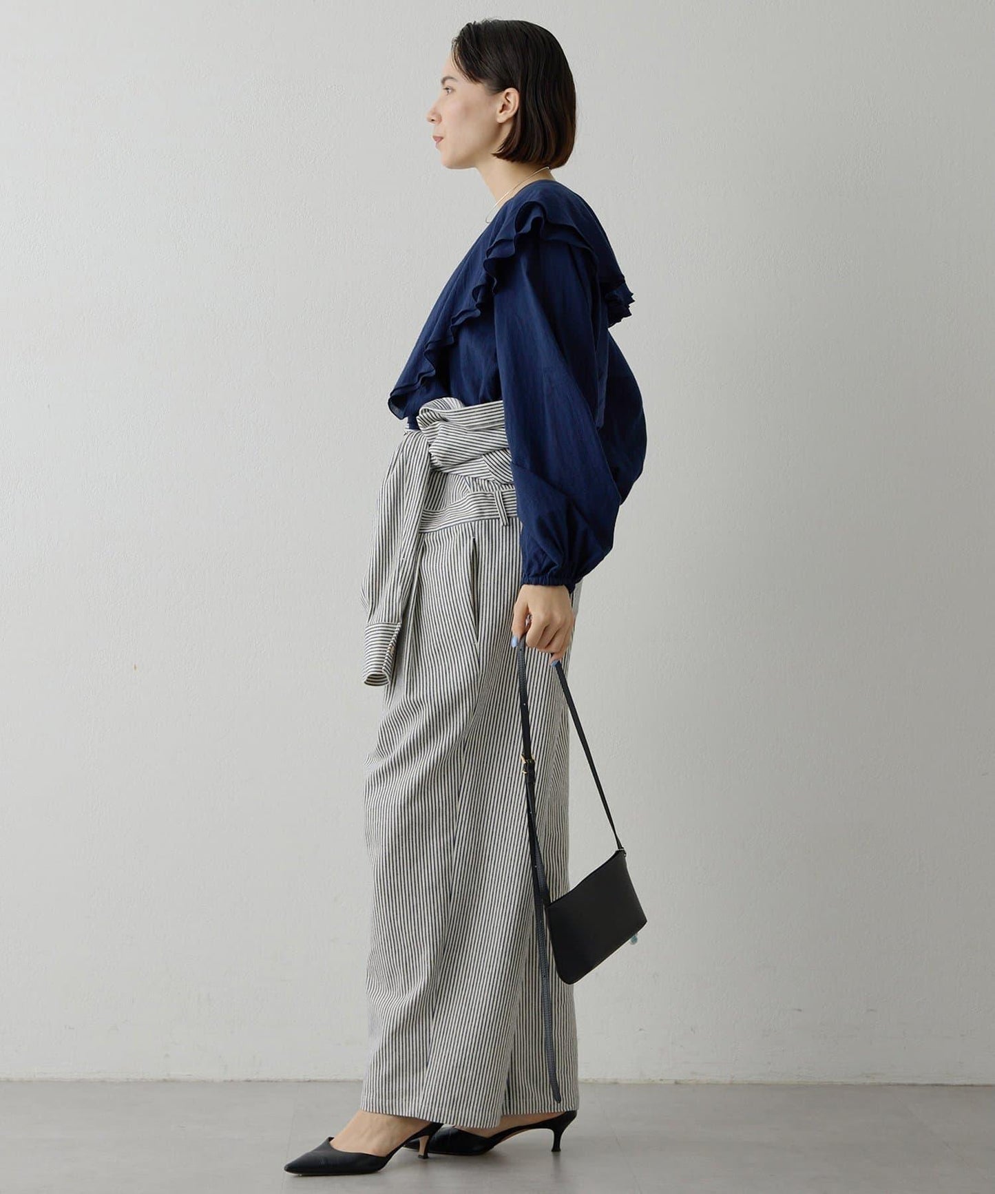 棉質荷葉邊襯衫