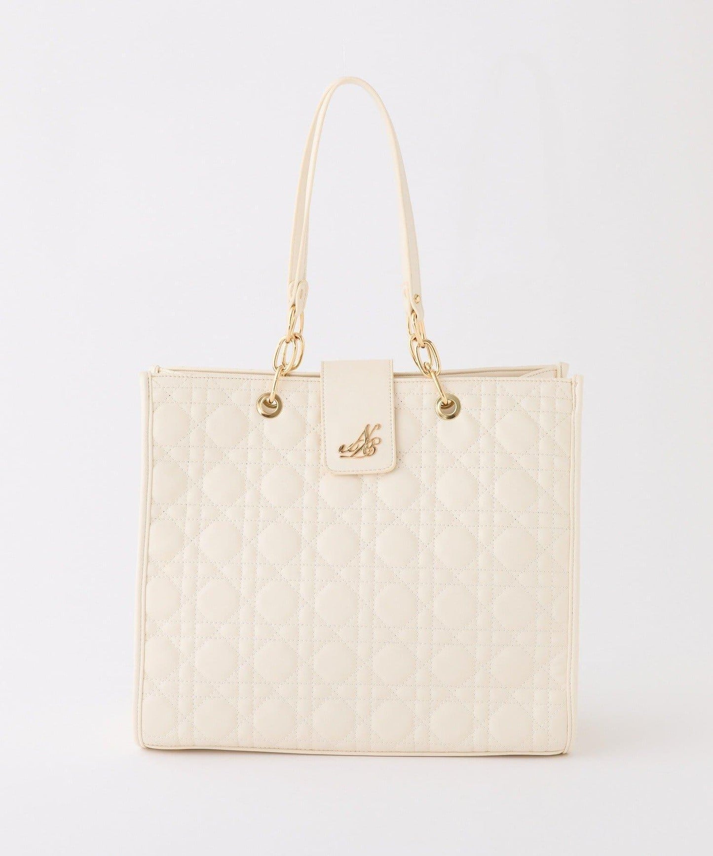 【復刻】帶徽章絎縫可摺疊托特包