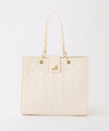 【復刻】帶徽章絎縫可摺疊托特包