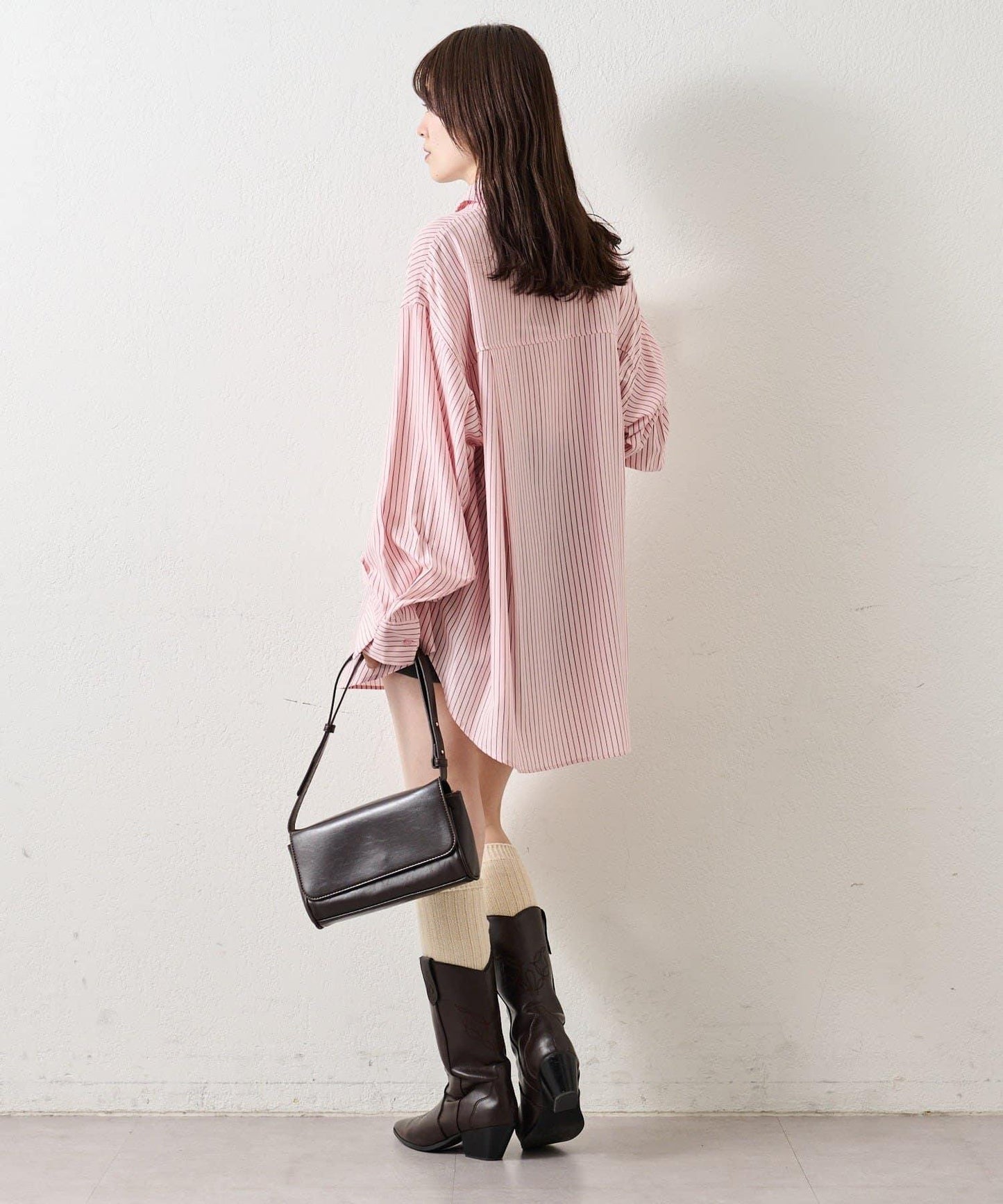 紐扣層疊寬鬆襯衫