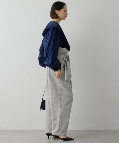 棉質荷葉邊襯衫